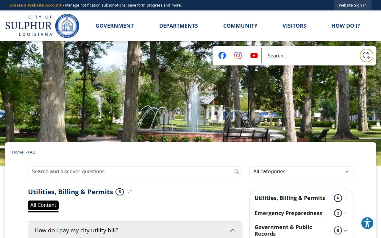 Sulphur traffic ticket and prosecutor FAQ page used for Sulphur warrant records questions