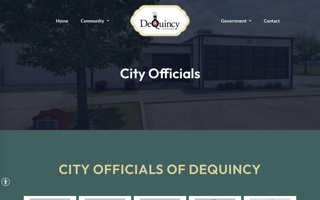 DeQuincy warrant records: city officials page listing the city court clerk